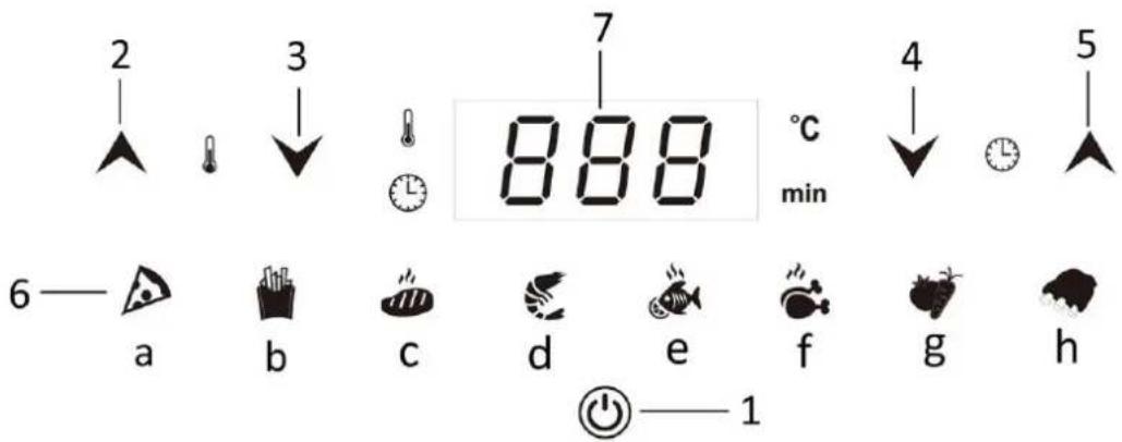 Emerio AF126323.2 - Control panel and display - 1