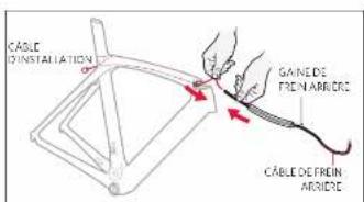 TREK Madone SLR 7 Gen 6 - ACHEMINEMENT DE LA GAIN DES FREINS SUR JANTE ARRIERE - 2
