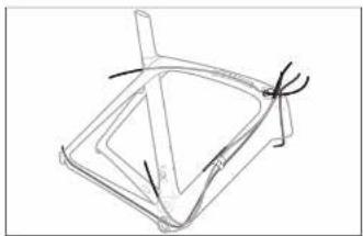 TREK Madone SLR 7 Gen 6 - ACHEMINEMENT DE LA GAIN DES FREINS SUR JANTE ARRIERE - 1