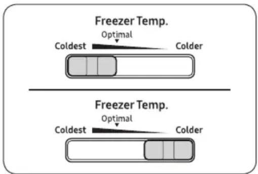 SAMSUNG RB37N4020S8 - Freezer Temp. (Coldest / Optimal / Colder) - 1