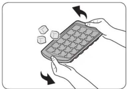 SAMSUNG RB37N4020S8 - To make ice cubes: - 1