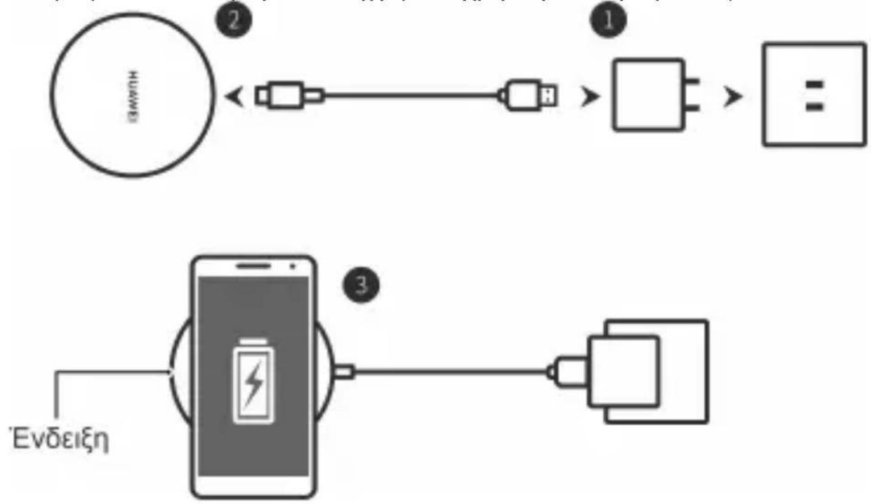 HUAWEI Wireless Charger - Διαδικασία φόρτισης του ασύρματου τηλεφώνου σας - 1