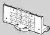 Diagram illustrating a mechanical device with labeled parts and directional arrows, showing a step-by-step assembly.