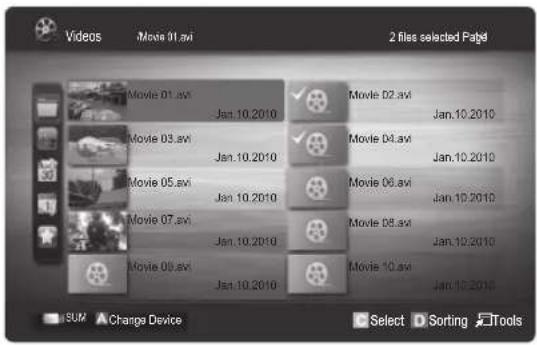 Videos Movie 01.avi Jan.10.2010 Movie 02.avi Jan.10.2010 Movie 03.avi Jan.10.2010 Movie 04.avi Jan.10.2010 Movie 05.avi Jan.10.2010 Movie 06.avi Jan.10.2010 Movie 07.avi Jan.10.2010 Movie 08.avi Jan.10.2010 Movie 09.avi Jan.10.2010 Movie 10.avi Jan.10.2010 2 files selected Path SUM Change Device Select Sorting Tools
