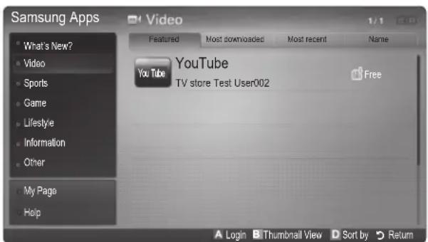 SAMSUNG LE40C750R2K - Samsung Apps - 1
