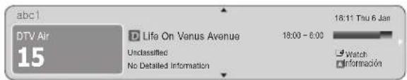 abc1 DTV Air 15 D Life On Venus Avenue Undeclassified No Detailed Information 18:00 - 6:00 16:11 Thu 6 Jan Watch Información