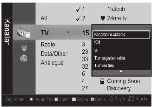 1futech 24ore.tv All ✓ 1 ✓ 2 TV 15 Radio 3 Data/Other 23 Analogue 33 5 4 27 Kanallammi Düzenis Kilit Sil Tüm seçimleri kaldir Tümlünü Seç Coming Soon Discovery Dis Anten Anten Tipi Zoom Seçim Sirala Sayfa Araçlar