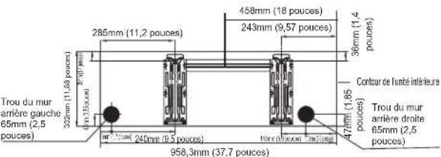 SAMSUNG AR09TXHQBWKX - DIMENSIONS DE PLAQUE DE MONTAGE - 5
