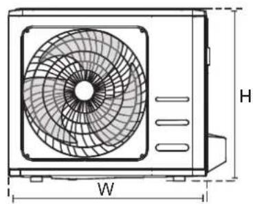 SAMSUNG AR09TXHQBWKX - DIMENSIONS DE MONTAGE DE L'APPAREIL - 2