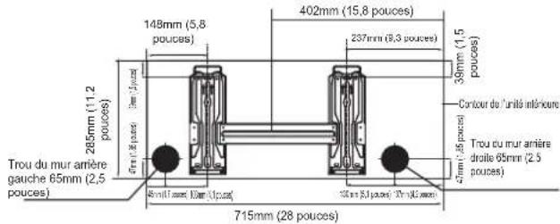 SAMSUNG AR09TXHQBWKX - DIMENSIONS DE PLAQUE DE MONTAGE - 3
