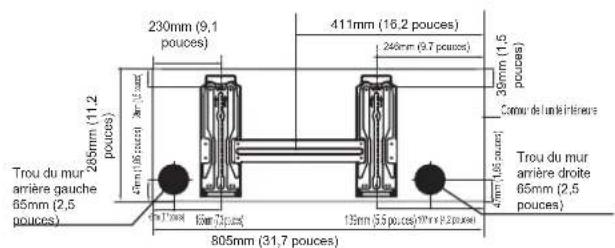 SAMSUNG AR09TXHQBWKX - DIMENSIONS DE PLAQUE DE MONTAGE - 4