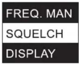 FREQ. MAN SQUELCH DISPLAY