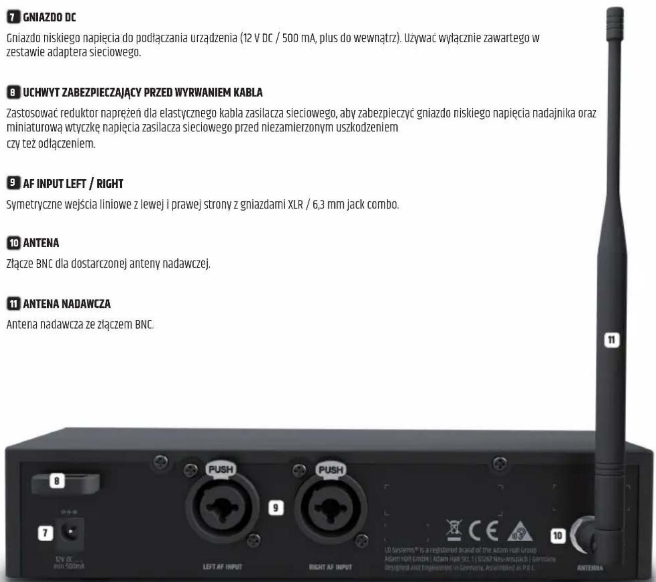 LD Systems LDSU50 - ANTENA NADAWCZA - 1