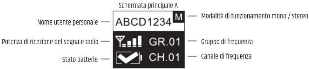 LD Systems LDSU50 - SCHERMATA PRINCIPALE DEL DISPLAY - 1