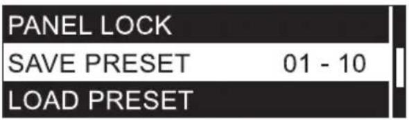 LD Systems LDSU50 - SAVE PRESET - 1