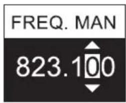 LD Systems LDSU50 - IMPOSTAZIONE MANUALE DELLA RADIOFREQUENZA (FREQ. MAN.) - 5