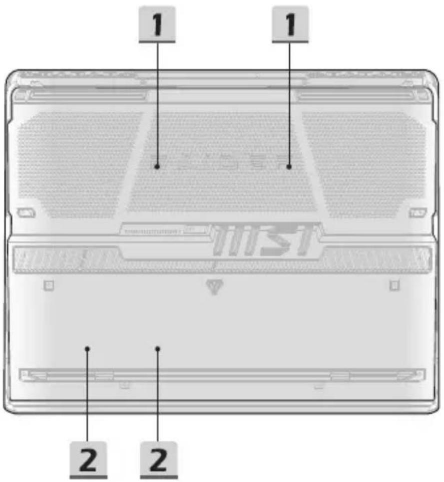 MSI Raider GE78 - Vue de dessous - 1