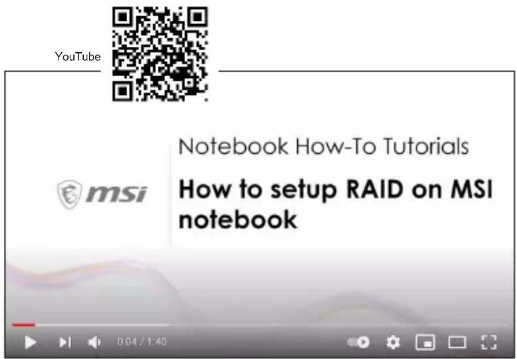 MSI Raider GE78 - Vidéo : Comment utiliser la technologie RAID (selon modèle) - 1