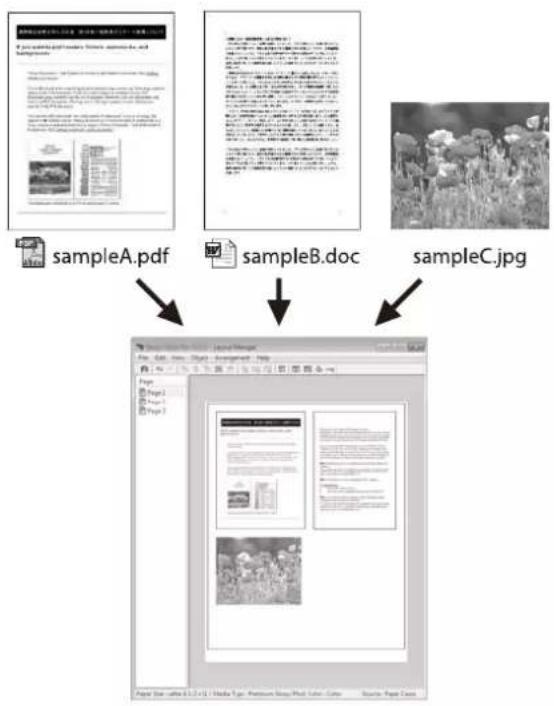 EPSON SCT3100M - Impression de plusieurs documents (Layout Manager (Gestionnaire de disposition)) (Windows uniquement) - 1