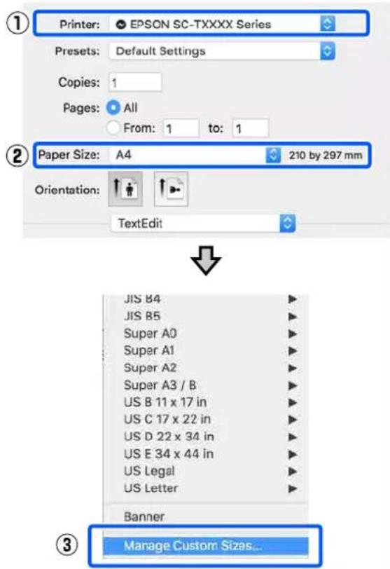 EPSON SCT3100M - Paramètres dans Mac - 1