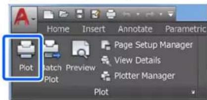 Home Insert Annotate Parametric Plot Page Setup Manager View Details Plotter Manager Plot