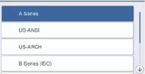 A Series US-ANSI US-ARCH B Series (ISO)