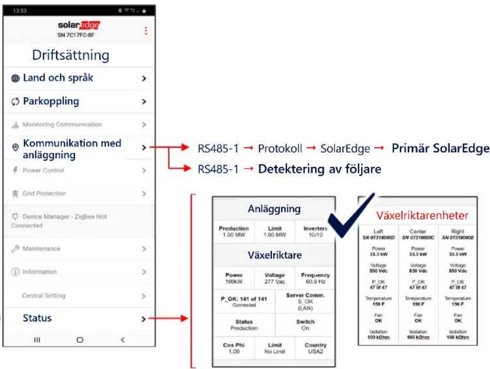 SolarEdge SE100KRW00IBNC4 - Driftsättning av primär växelriktare - 2