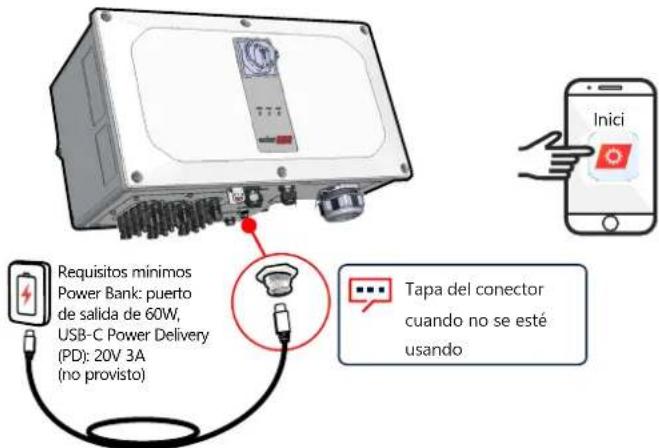 SolarEdge SE100KRW00IBNQ4 - Puesta en marcha previa sin alimentación CA (opción 1) - 12