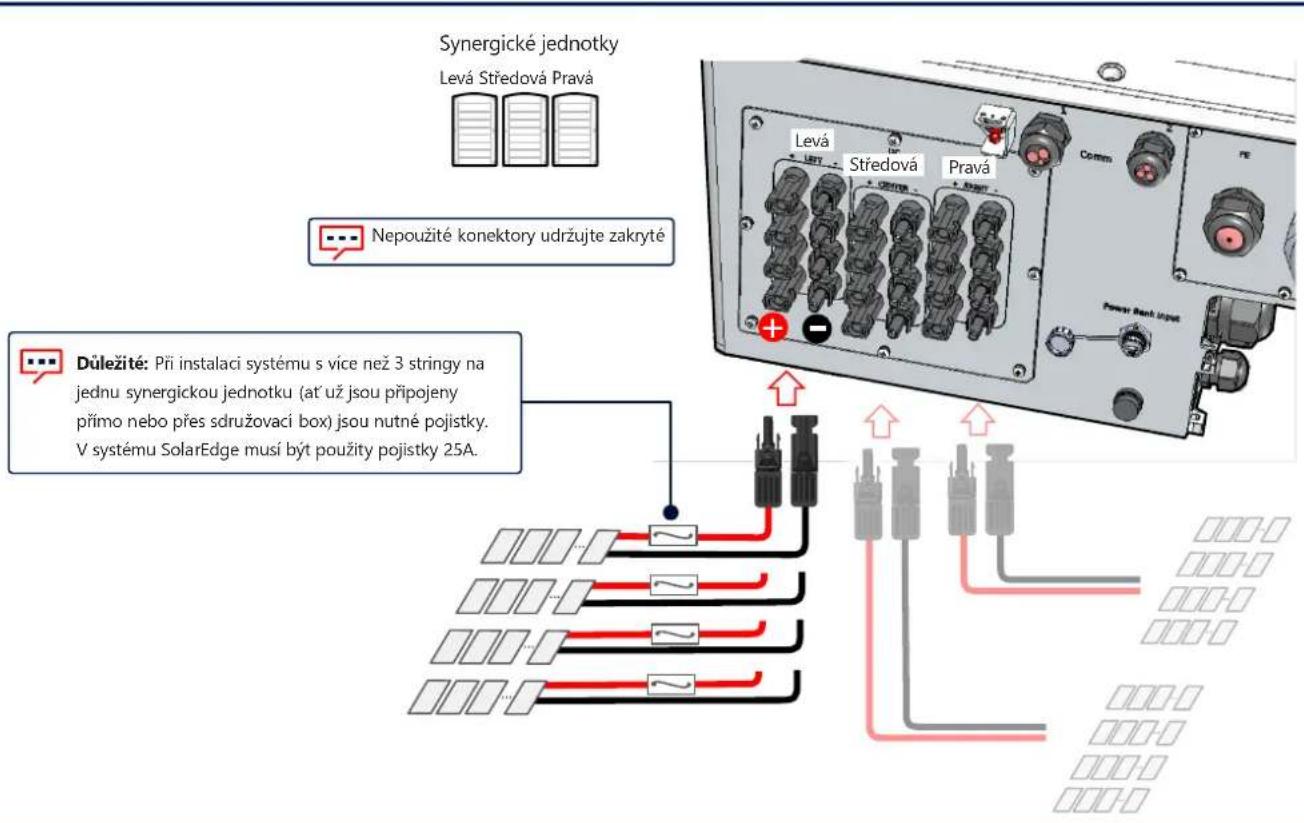 SolarEdge SE66.6KRW00IBPM4 - Připojení FV stringů - 1