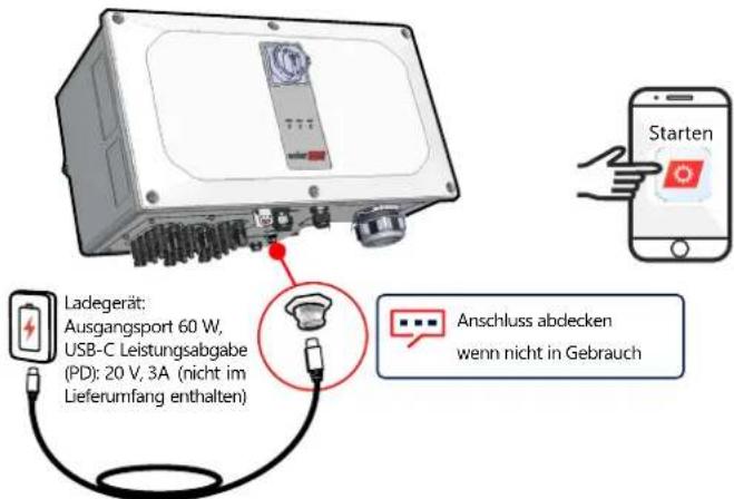 SolarEdge SE66.6KRW00IBPM4 - Vorab-Inbetriebnahme, wenn noch nicht an das AC-Netz angeschlossen (Option 1) - 12