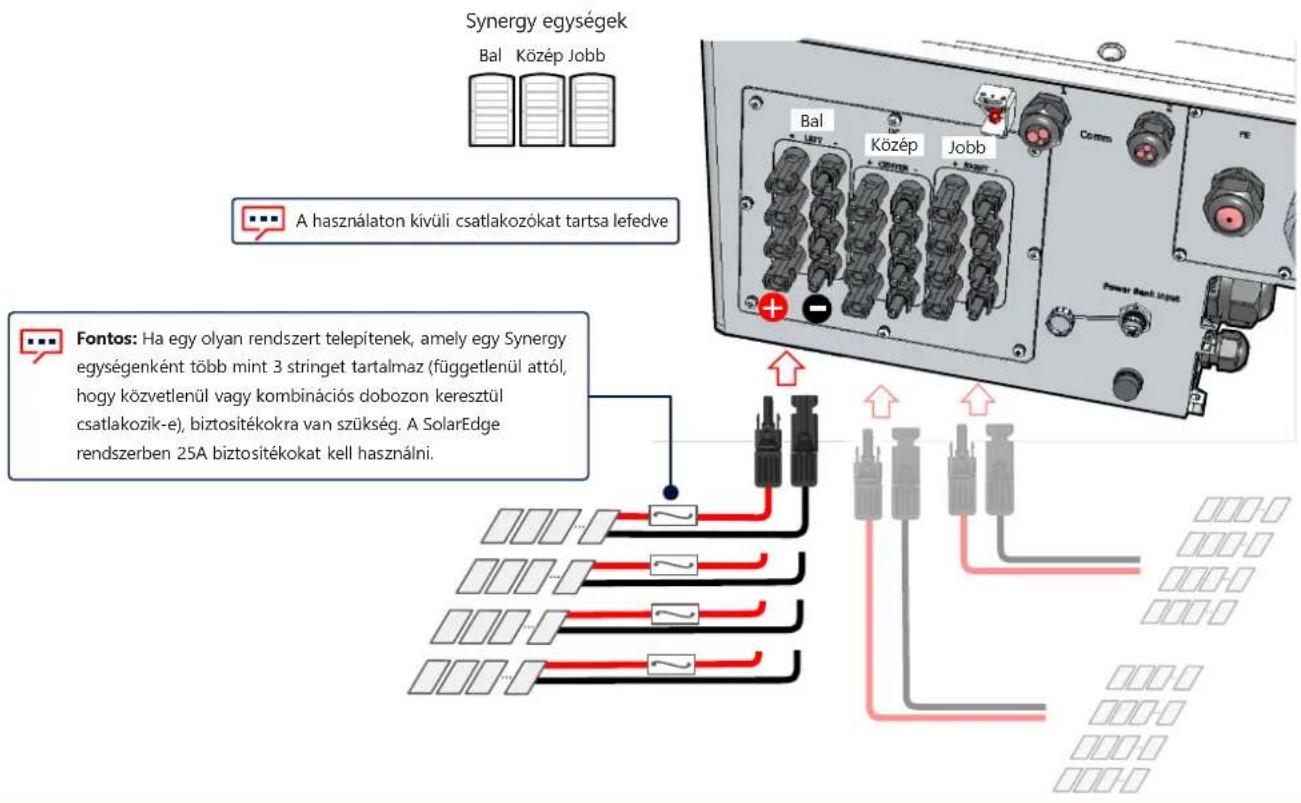 SolarEdge SE66.6KRW00IBNC4 - A PV stringek csatlakoztatása - 1