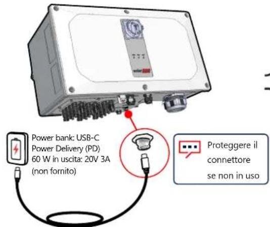 SolarEdge SE66.6KRW00IBNC4 - Pre-commissioning con alimentazione CA non collegata (opzione 1) - 8