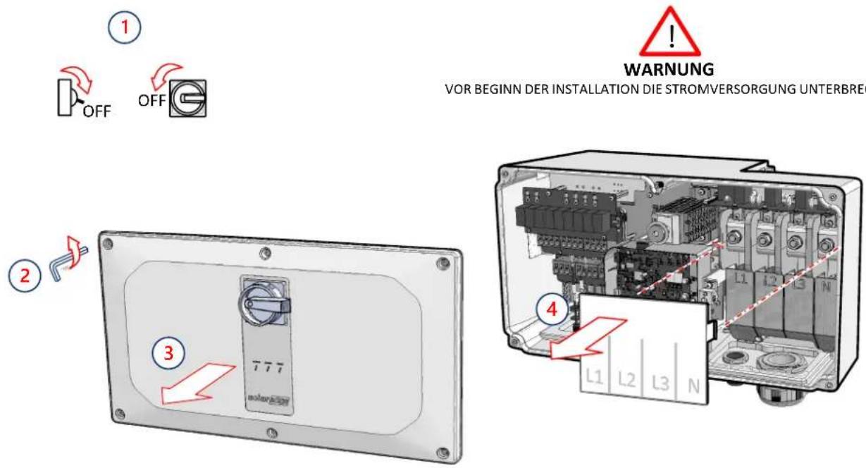 SolarEdge SE90KRW00IBNC4 - Entfernen der Abdeckungen - 1