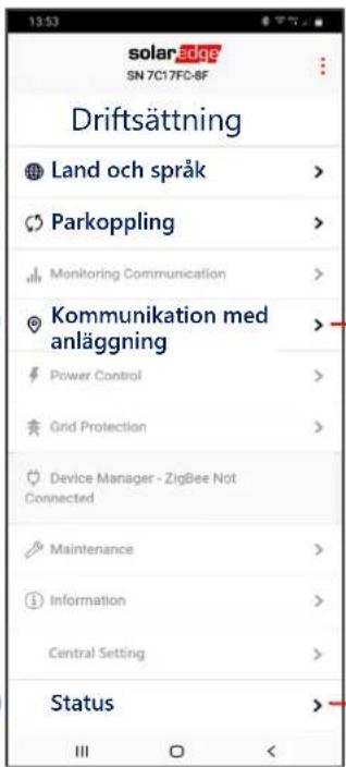 SolarEdge SE120KRW08IBNC4 - Driftsättning av primär växelriktare - 2