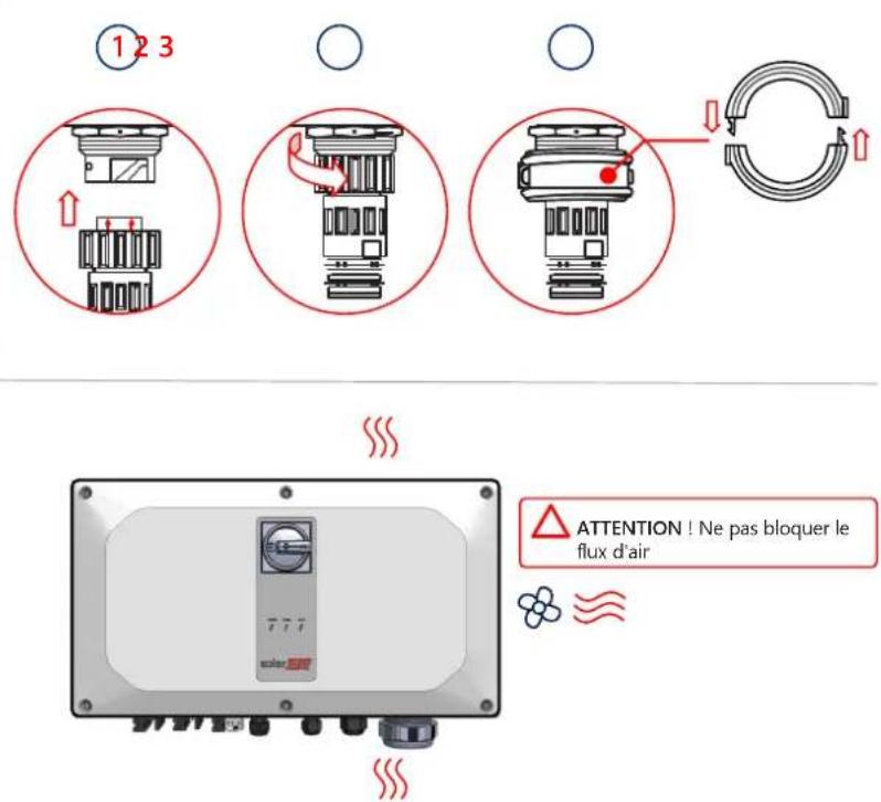 SolarEdge SE90KRW00IBNQ4 - Branchement des câbles d'interconnection - 2
