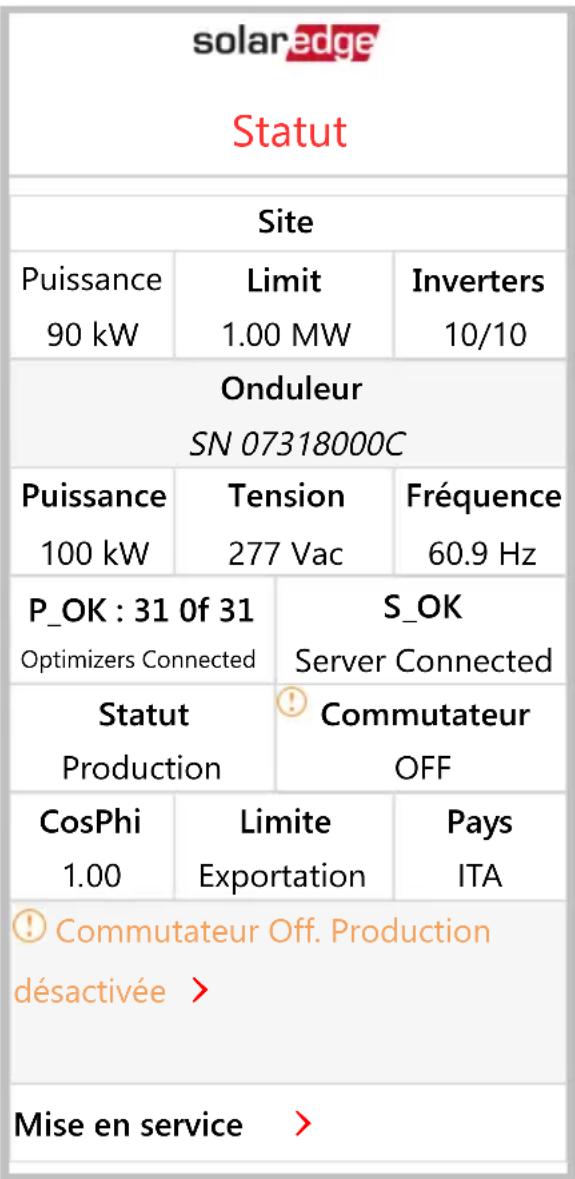 SolarEdge SEEVK22CRM01 - État du site - 1