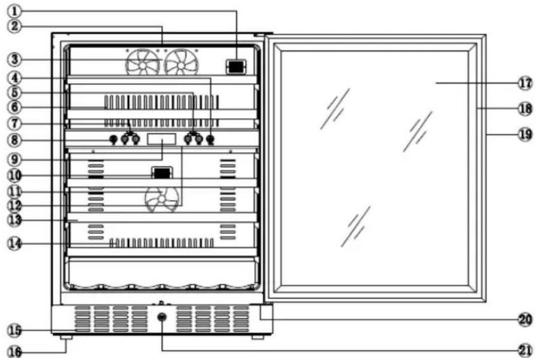 NewAir AWR460DB - PARTS DIAGRAM - 1