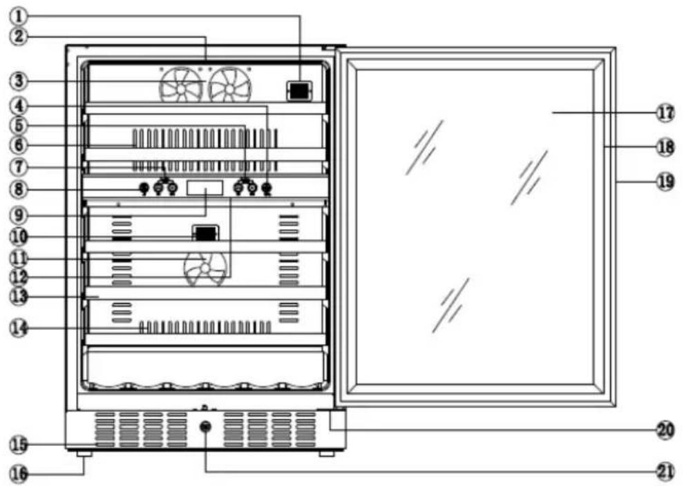 NewAir AWR460DB - DIAGRAMA DE PIEZAS - 1