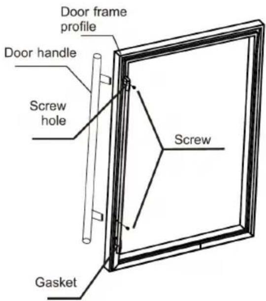 NewAir NWC029SS01 - INSTALLING THE STAINLESS-STEEL HANDLE - 1