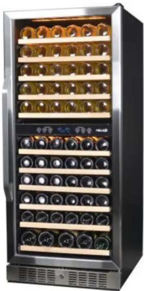 NewAir AWR1160DB - Refroidisseur à Vin de 116 Bouteilles Avec Compresseur Intégré - 1
