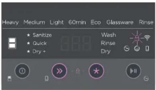 Heavy Medium Light 60min Eco Glassware Rinse ★ Sanitize ★ Quick ★ Dry + 988 Wash Rinse Dry