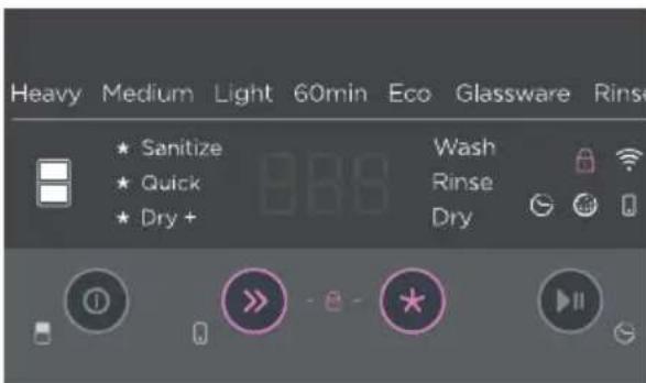 Fisher & Paykel DD24DT2NX9 - Activation du verrou pour enfants - 1