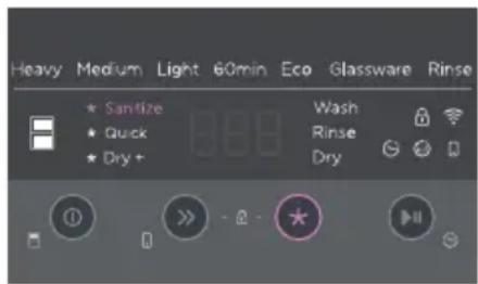 Heavy Medium Light 60min Eco Glassware Rinse * Sanitize * Quick * Dry + Wash Rinse Dry