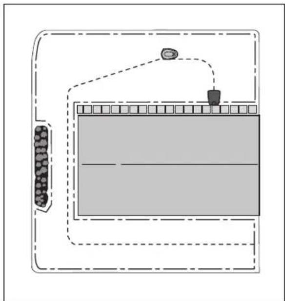GARDENA Sileno Life 750 - Pour déterminer l'emplacement du cable guide pour l'installation LONA - 1