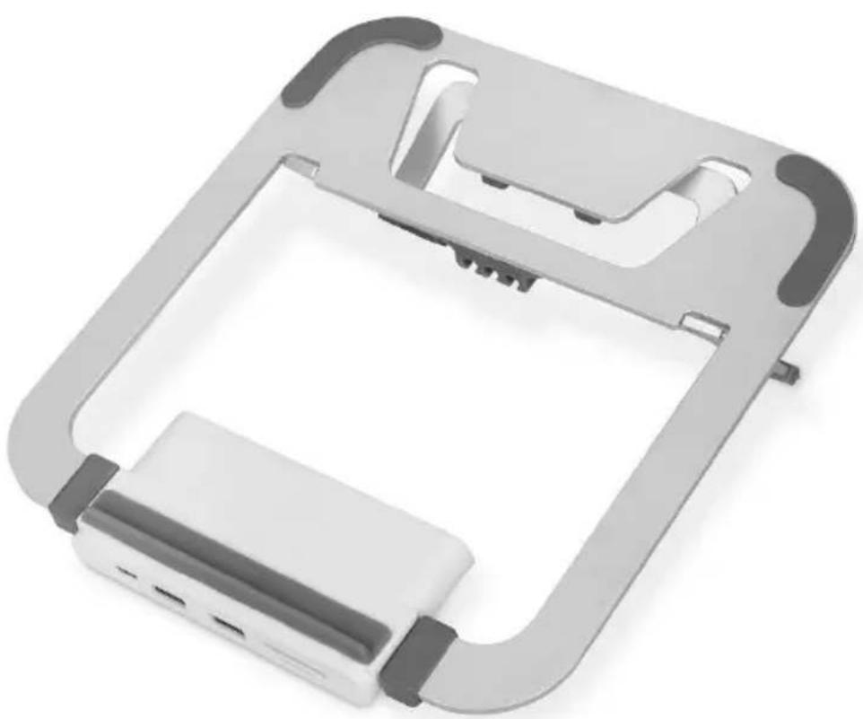 Digitus DA90408 - Support réglable pour ordinateur portable avec station d'accueil USB-C™, 8 ports - 1