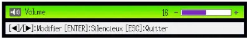 CASIO XJS43W - Sur la télécommande, appuyez sur la touche [VOLUME]. - 1