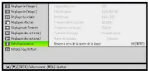 CASIO XJS43W - Pour vérifier la durée de service actuelle de la lampe - 1
