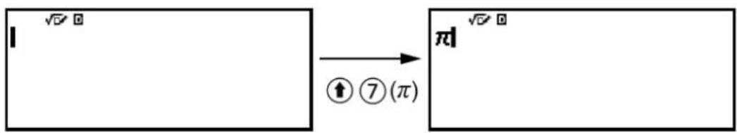 CASIO fx570CW - Example 2: ⬆⑦(π)\* - 1