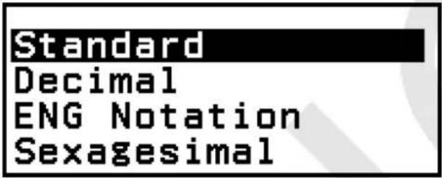 CASIO fx570CW - Utilisation du menu FORMAT - 1