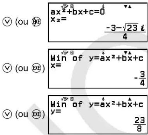 CASIO fx570CW - Affichage de la solution des nombres complexes (Complex Roots) - 5